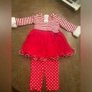 Red and white Christmas outfit